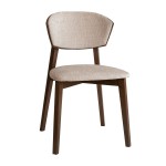 Čalúnená stolička svetlo béžová farba tabaková CR02 Primo