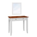 Toaletný stolík, borovica, farba biela - dub, séria Belluno Elegante