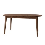 Dubový okrúhly rozkladací stôl 110 - 160 cm tabakový Orbetello