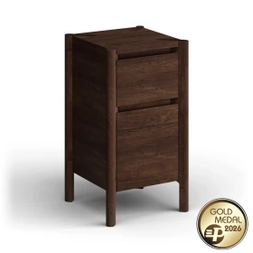 Nízky stolík so zásuvkou z dubového dreva tabak Campi