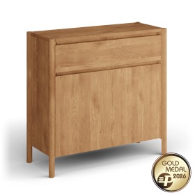 Nízka skrinka na topánky z dubového dreva Campi