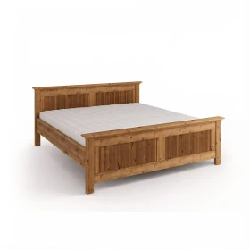 Posteľ z borovicového dreva 160x200 v dubovom odtieni Rosella