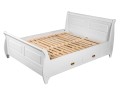 Posteľ so zásuvkami, borovica, farba biela, séria Toskania, rozmer 160 x 200 cm