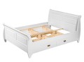 Posteľ so zásuvkami, borovica, farba biela, séria Toskania, rozmer 160 x 200 cm