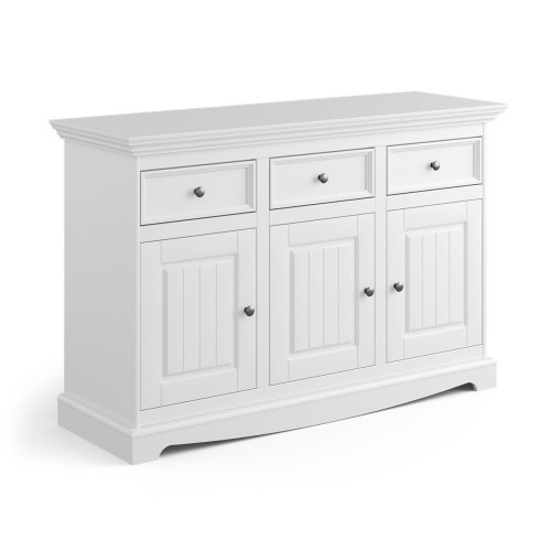 Komoda 3.3, borovica, farba biela, séria Belluno Elegante