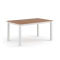 Stôl rozkladací, borovica, farba biela - dub, séria Belluno Elegante, rozmer 93/150-197 cm