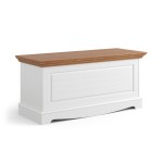 Truhlica, borovica, farba biela - dub, séria Belluno Elegante