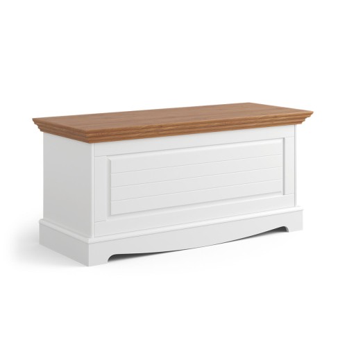 Truhlica, borovica, farba biela - dub, séria Belluno Elegante