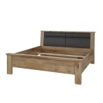 Posteľ, dub, farba prírodný dub, séria Lago, rozmer 180 x 200 cm