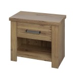 Nočný stolík, dub, farba prírodný dub, séria Lago