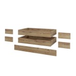 Zásuvka pod posteľ, dub, farba prírodný dub, séria Lago, rozmer 180 x 200 cm