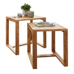 Konferenčný stolík 2ks, dub, farba prírodný dub, séria Varese