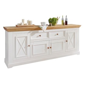 Komoda 2.4, borovica, farba biela - dub, séria Marone