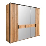 Drevená skriňa 5D so zrkadlom z masívu dubu Pianoli