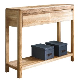 Stolík so zásuvkami, dub, farba prírodný dub, séria Gialo