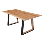 Dubový stôl 100x200 - čierne nohy, hrúbka vrchnej dosky 4cm Gavardo