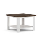 Drevený konferenčný stolik biely/tabakový  Marone Elite