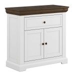 Drevená skrinka na topánky biela/tabaková Marone Elite