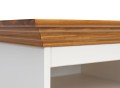 TV stolík veľký, borovica, farba biela - dub, séria Belluno Elegante
