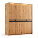 Skriňa 4D, dub, farba prírodný dub, séria Ravello