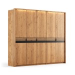 Skriňa 5D, dub, farba prírodný dub, séria Ravello